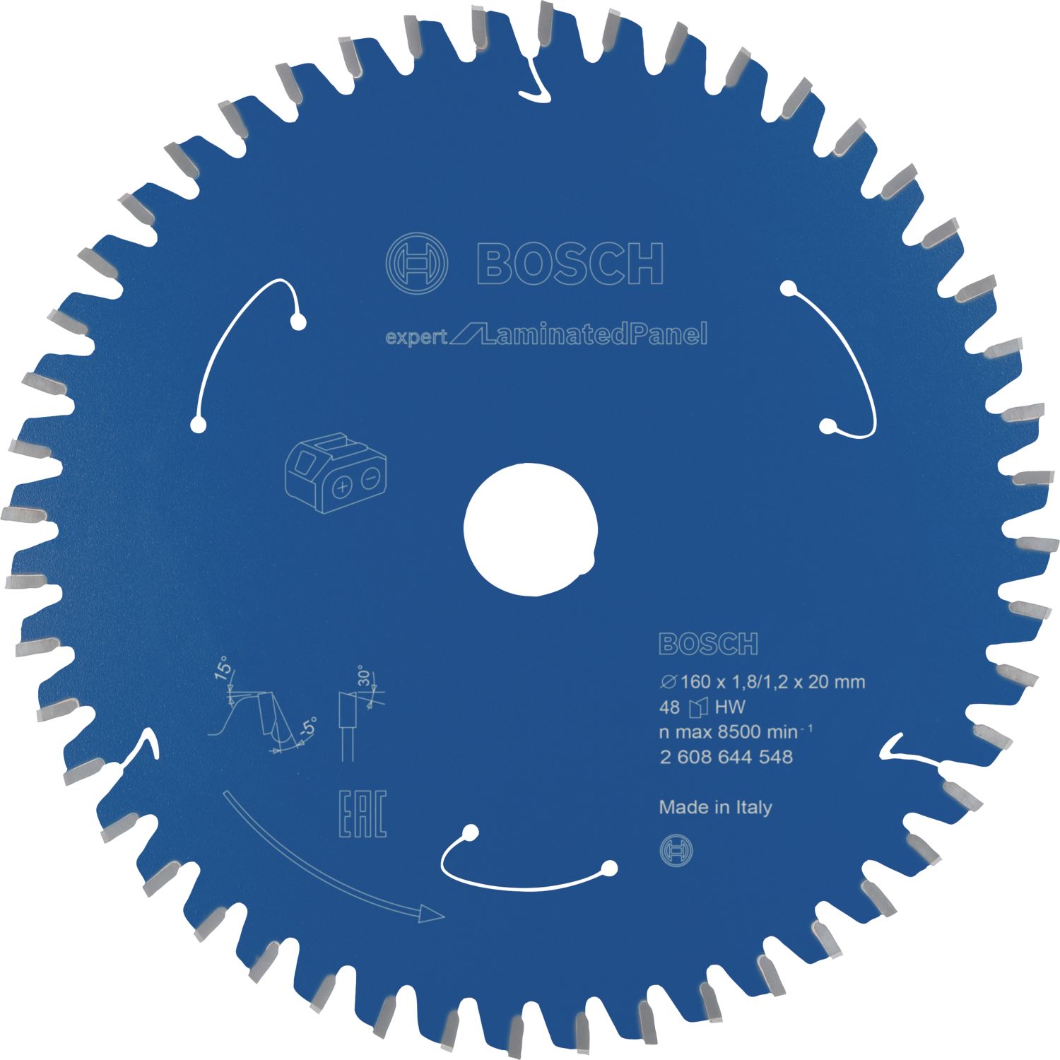 Bosch Expert Laminate Cordless Circular Saw Blade 160mm x 20mm 48T (191TR)