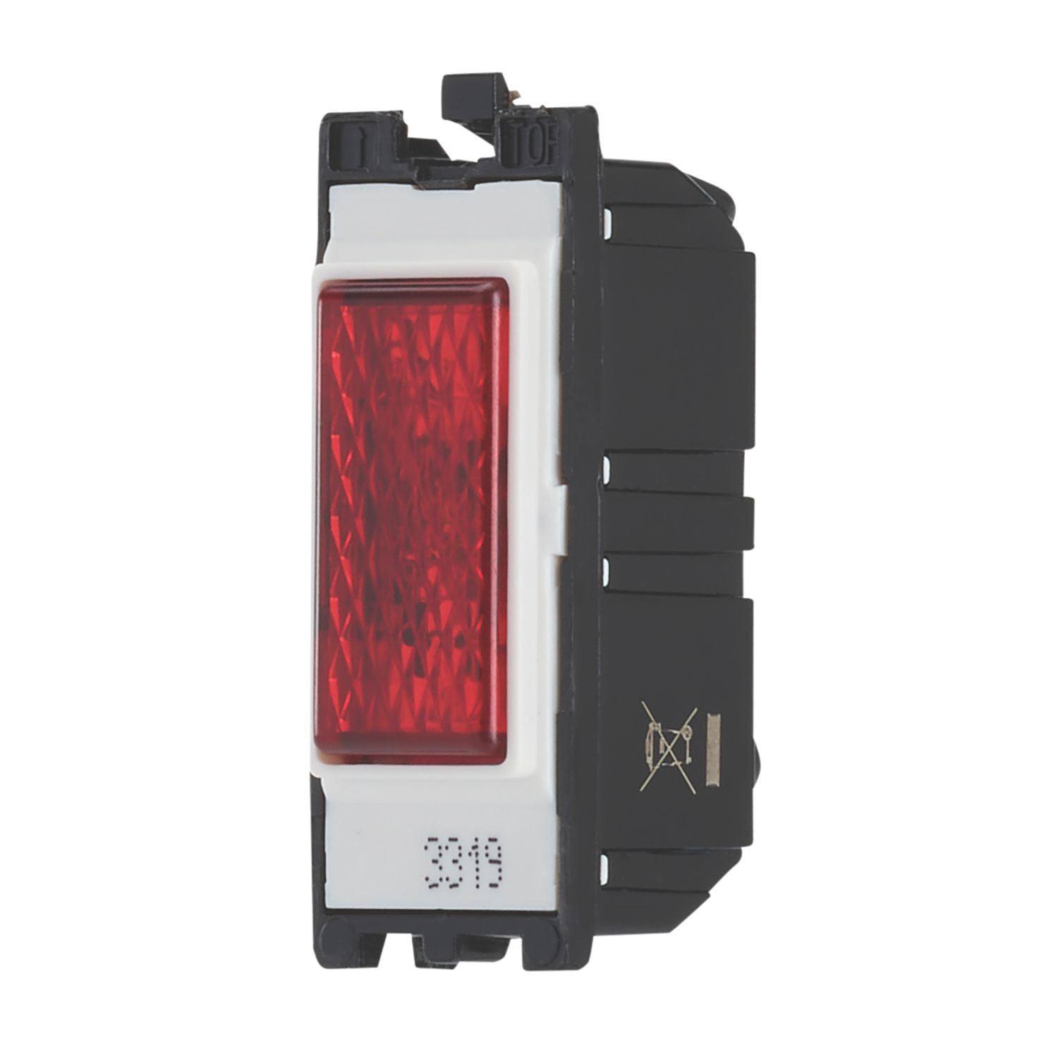 Contactum Red Neon Power Indicator with White Inserts 230V (192RV)