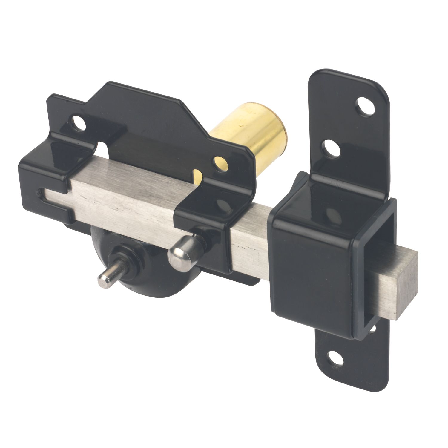 GateMate Black Single Long Throw Lock 70mm 154mm (193YV)