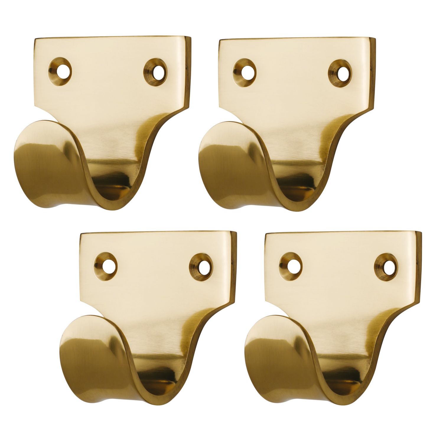 Smith & Locke Sash Window Handles Polished Brass 50mm x 50mm 4 Pack (194YX)