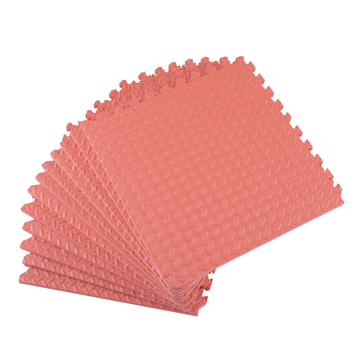 Essentials Interlocking Floor Tiles Red 10mm 12 Pack (196PH)