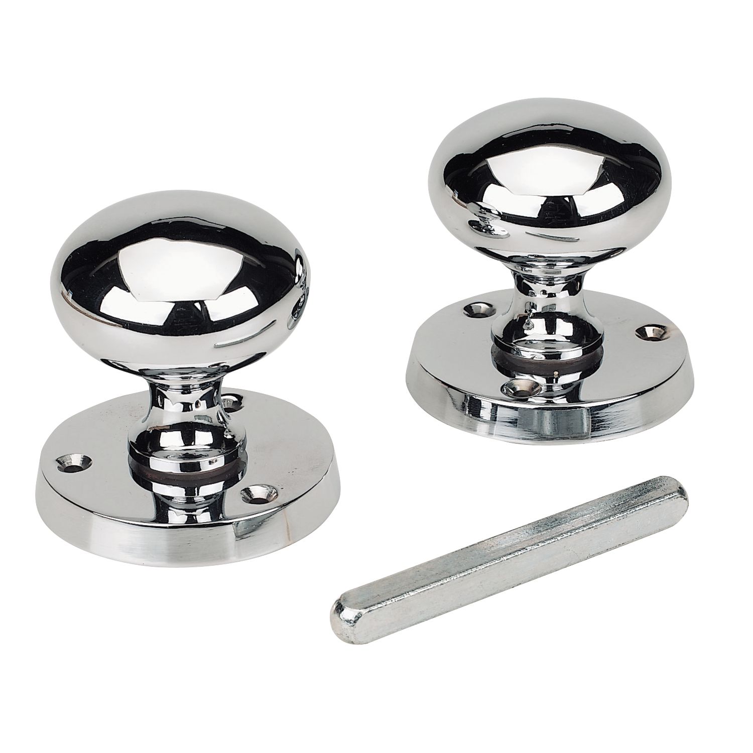 Essentials Victorian Mortice Knobs 54mm Pair Polished Chrome (19775)