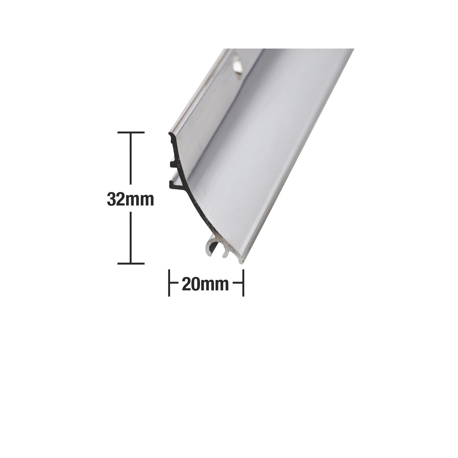 Stormguard Rain Deflector Polished Aluminium 0.84m (19870)