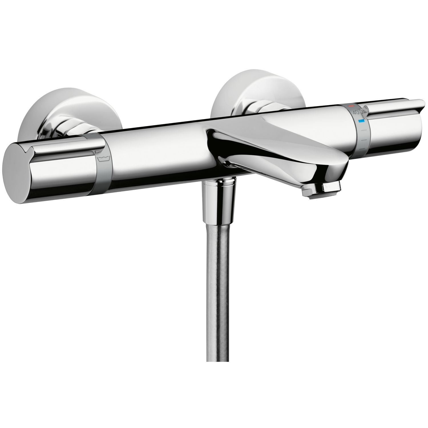 Hansgrohe Versostat Chrome 38mm Wall Mounted Dual Control Thermostatic Shower Mixer Tap (198FY)