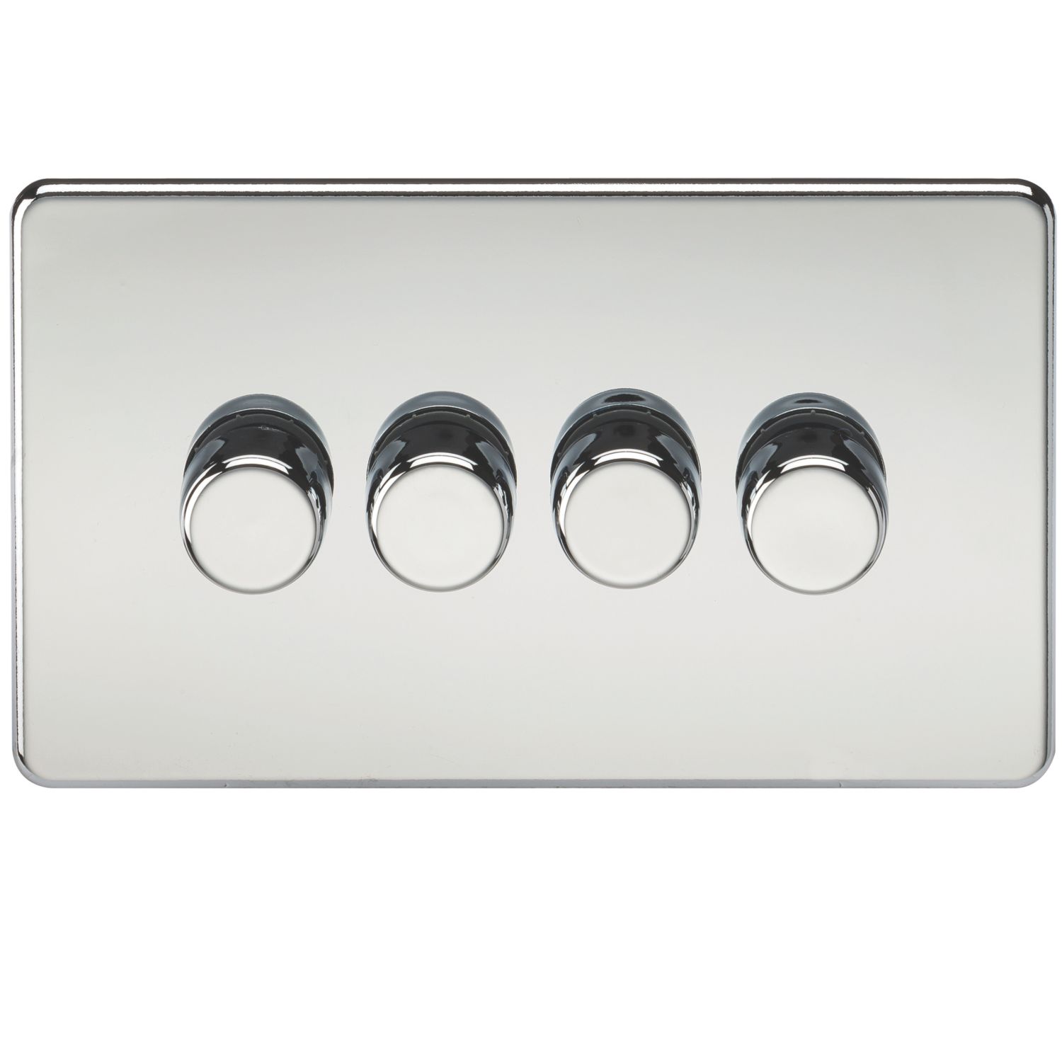 Knightsbridge 4-Gang 2-Way LED Intelligent Dimmer Switch Polished Chrome (198PY)