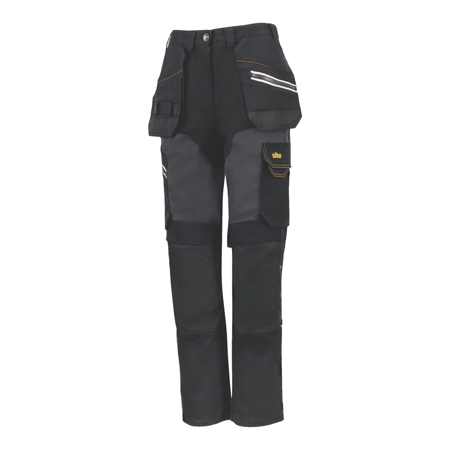 Site Kilani Womens Work Trousers Black/Grey Size 10 31" L (199FM)