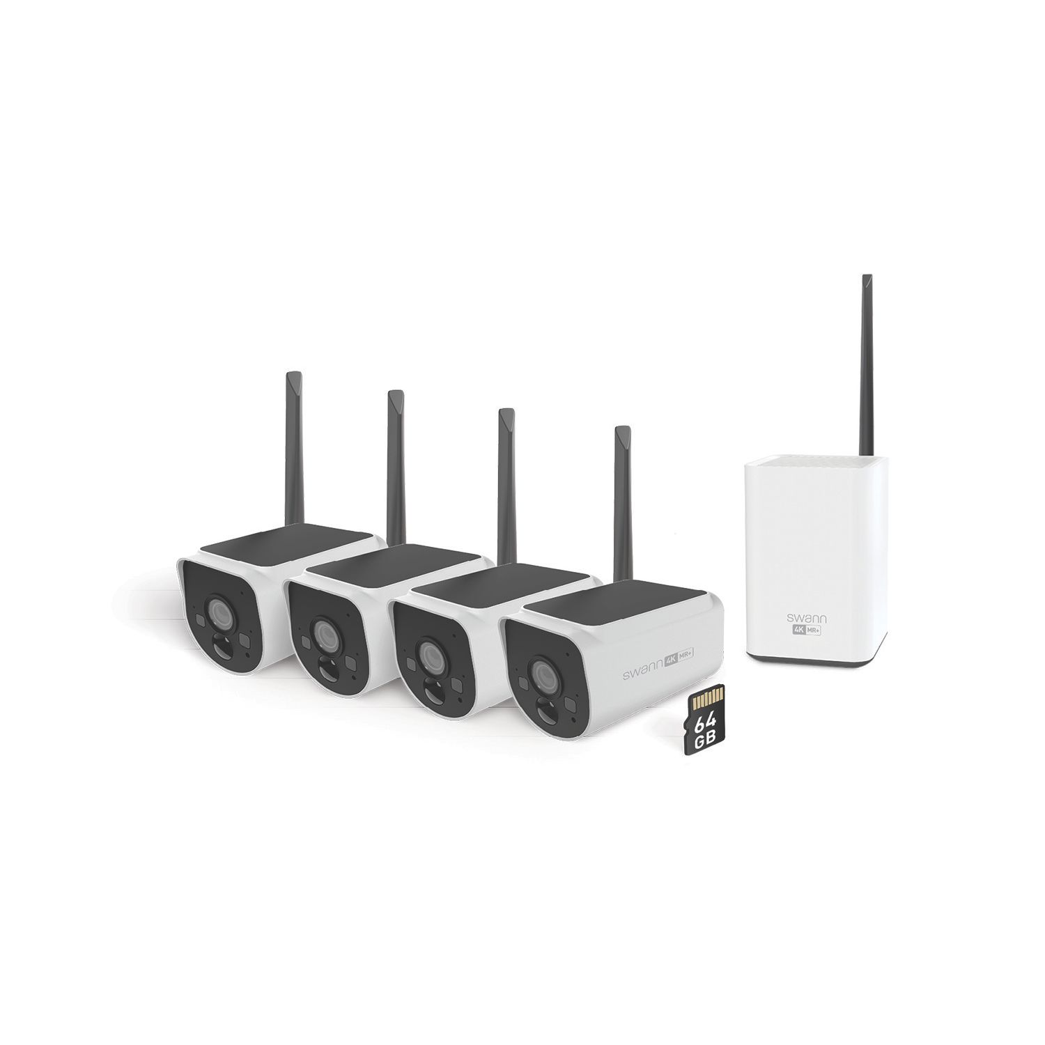 Swann MaxRanger SWNVK-MR4KSD4 64GB 6-Channel 4K Long Range Security Camera System & 4 x 4K Indoor & Outdoor Cameras (199VW)