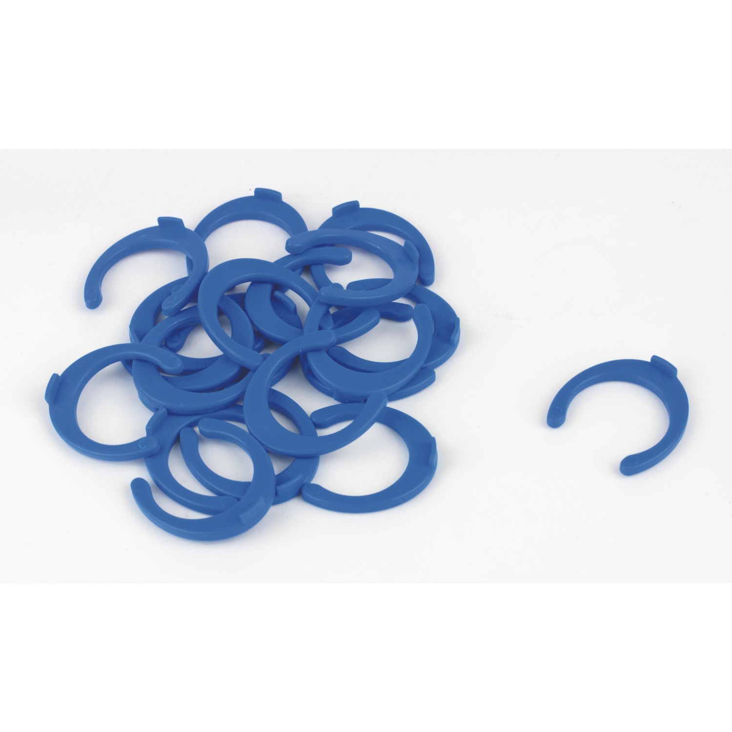 FloPlast FloFit+ Plastic Collet Clips Blue 15mm 20 Pack (201FA)