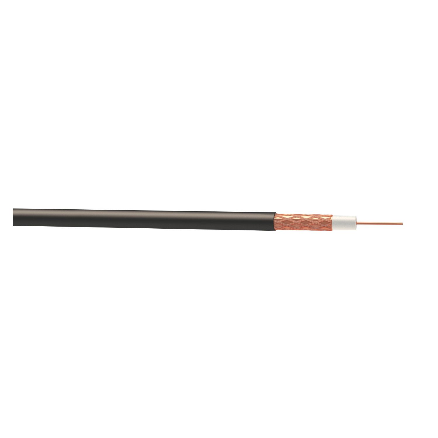 Time GT100 Black 1-Core Round Coaxial Cable 50m Drum (201JY)