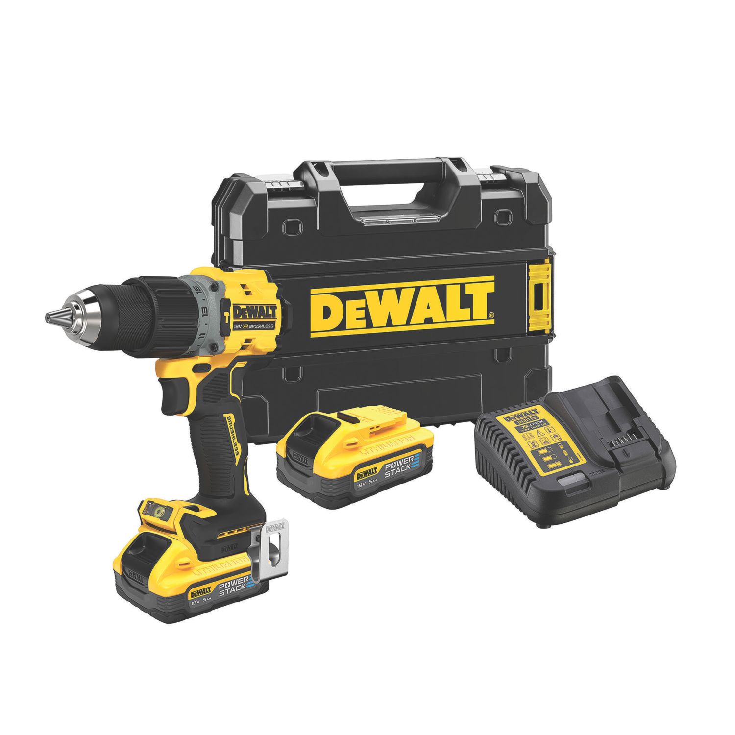 DeWalt DCD805H2T-GB 18V 2 x 5.0Ah Li-Ion PowerStack Brushless Cordless Combi Drill (202RH)