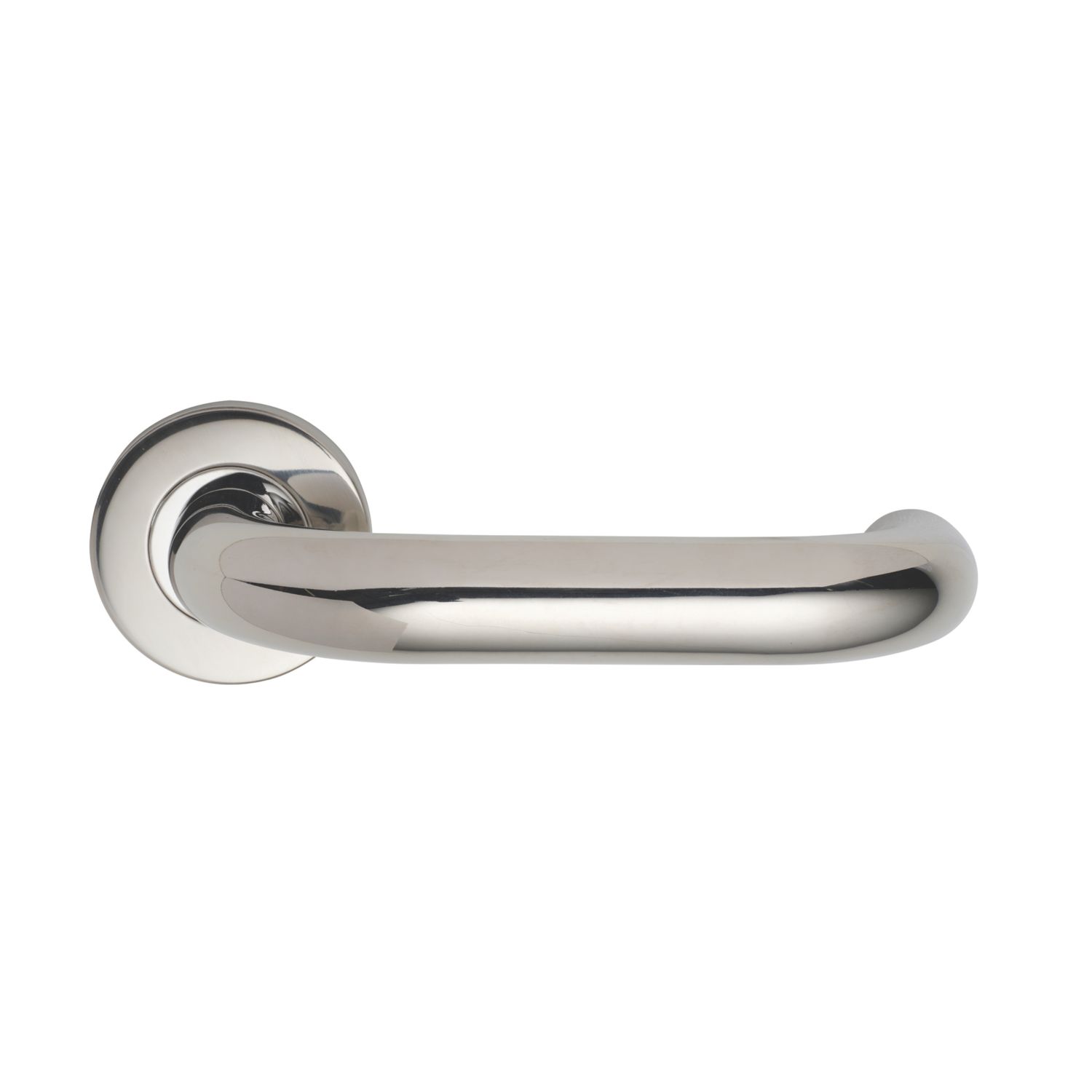 Eurospec Fire Rated Safety Lever on Rose Pair Polished Stainless Steel (2036J)