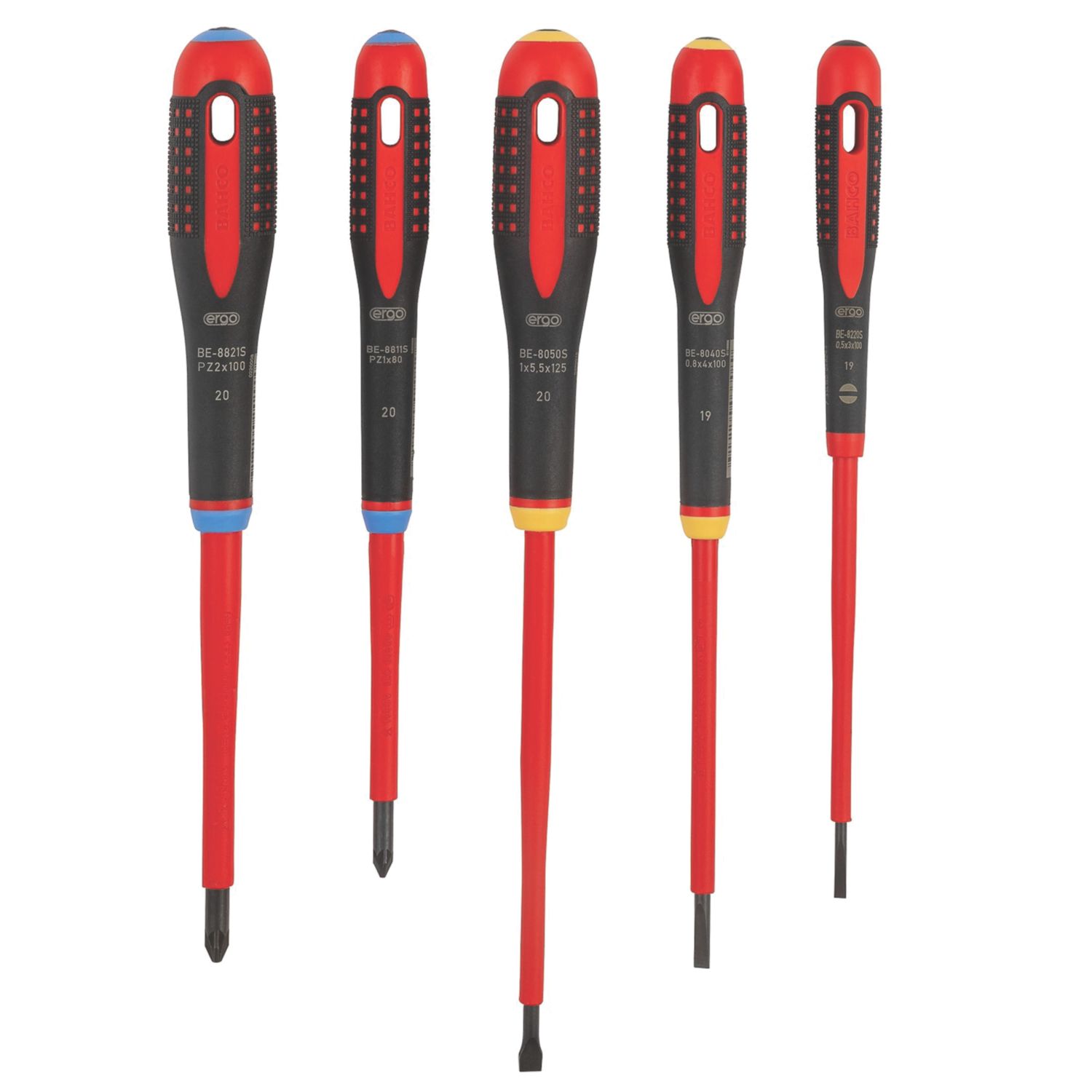 Bahco Ergo Mixed VDE Screwdriver Set 5 Pcs (2044F)