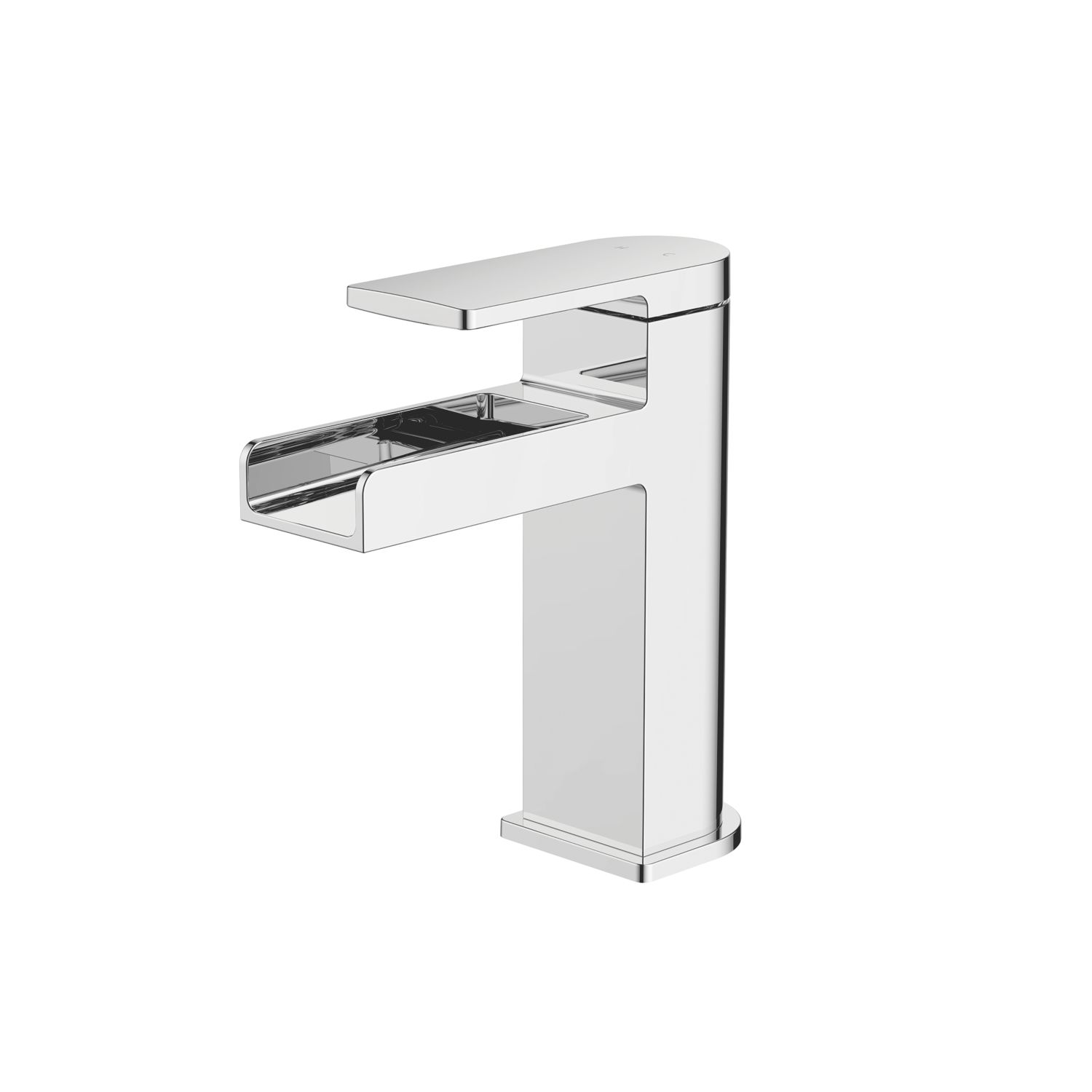 Niagara Waterfall Chrome 147mm Cloakroom Lever Mono Basin Mixer Tap With Clicker Waste (2054P)