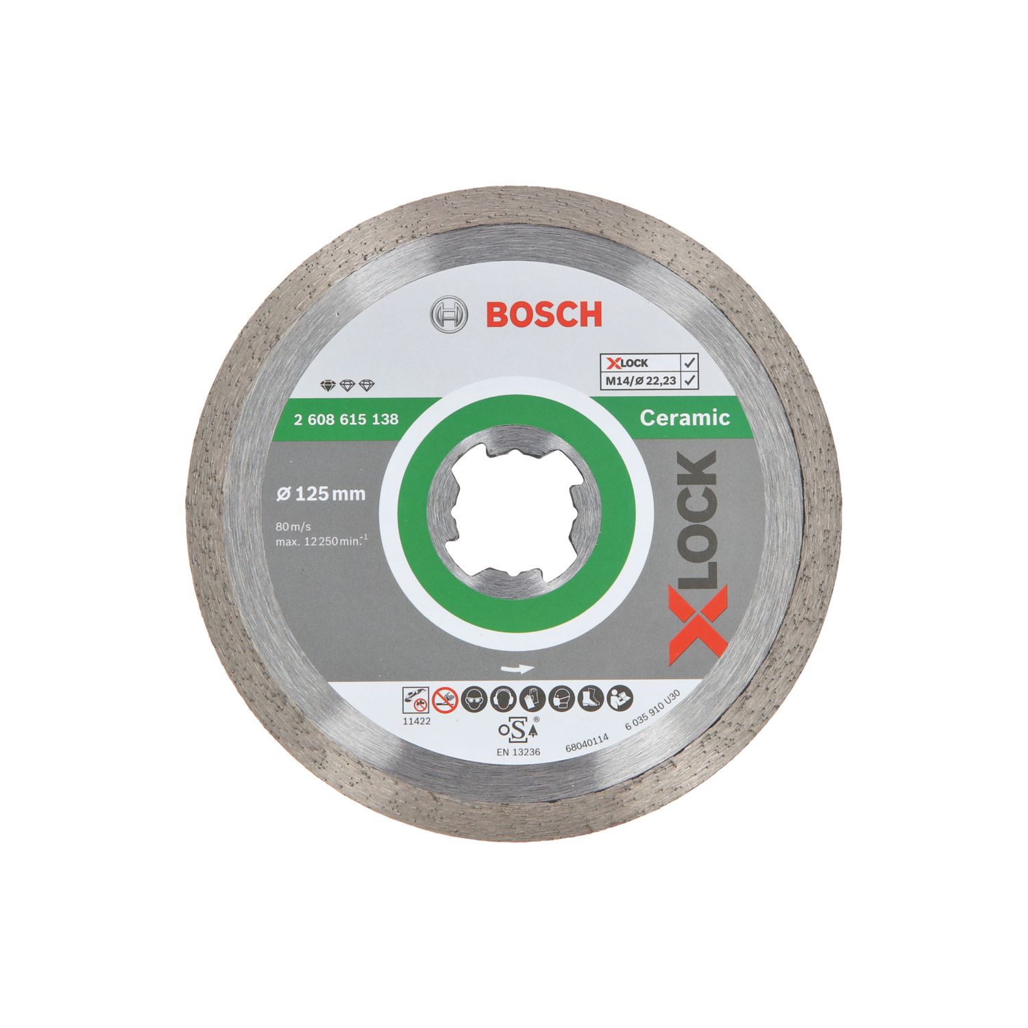 Bosch X-Lock Tile Diamond Cutting Disc 125mm (205TP)