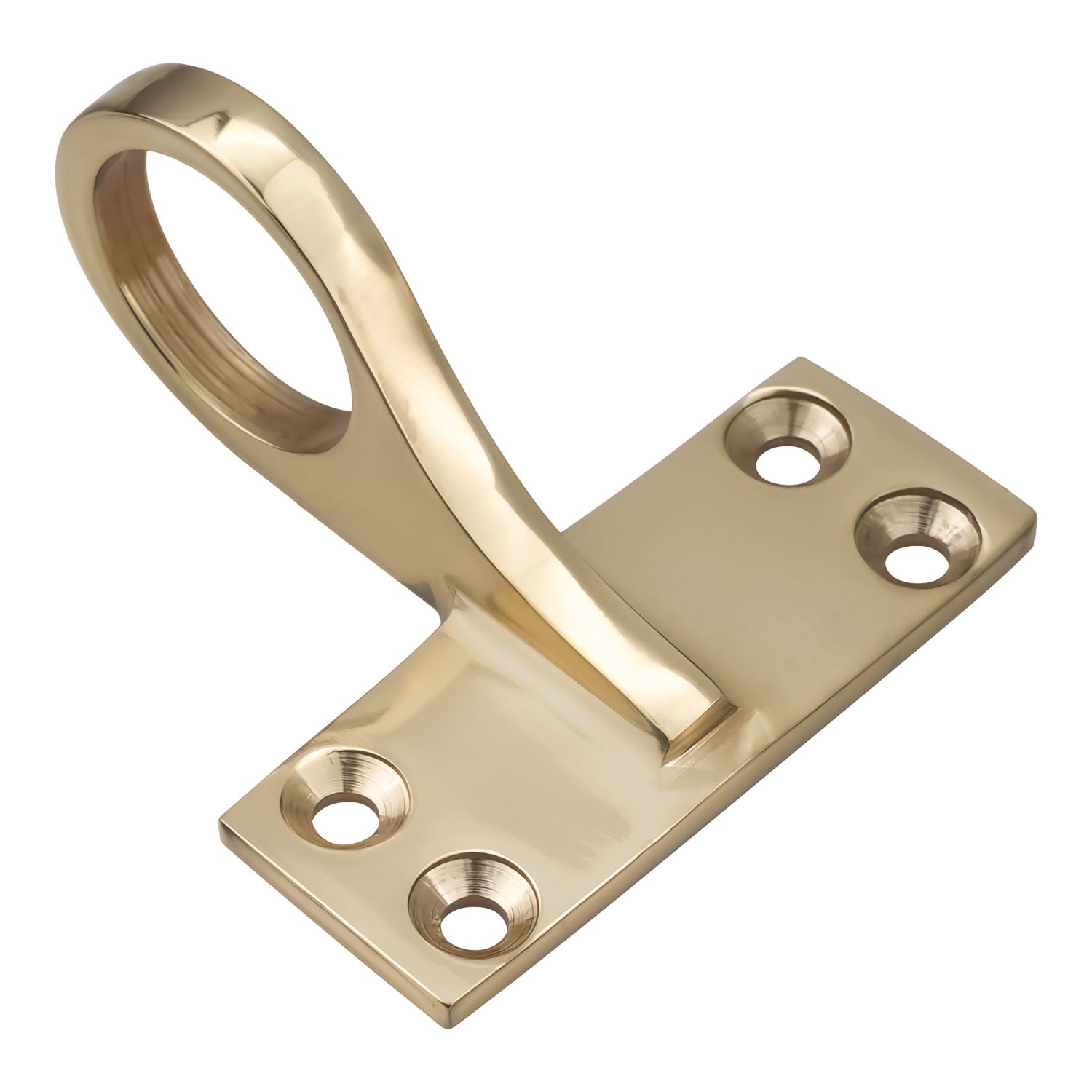 Smith & Locke Sash Window Handle Polished Brass 52mm x 55mm (206YX)