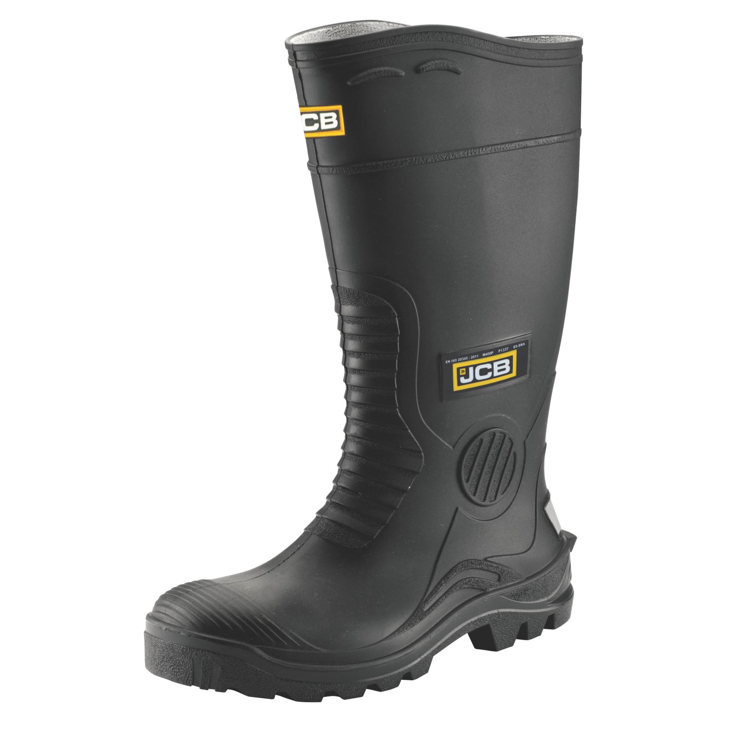 JCB Hydromaster Size 9 Black Steel Toe Cap Safety Wellies (2070F)