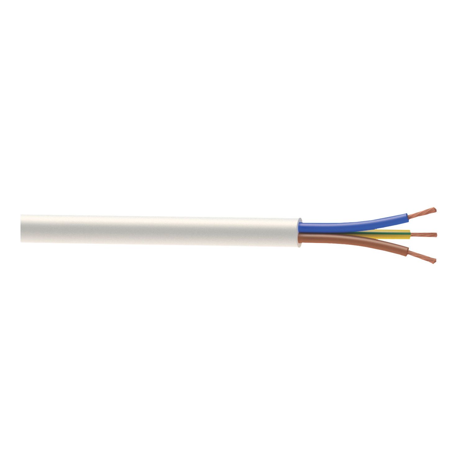 Time 3183TQ White 3-Core 2.5mm² Flexible Cable 5m Coil (207JY)