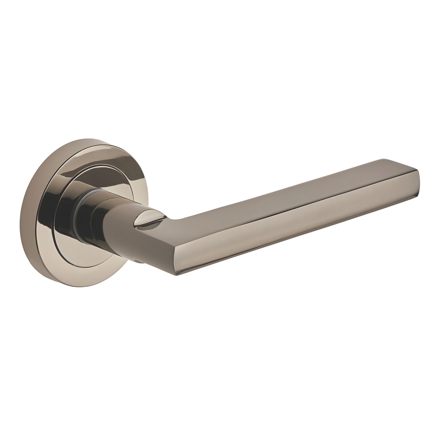 Designer Levers Scylla Lever on Rose Door Handle Pair Black Nickel (207KK)