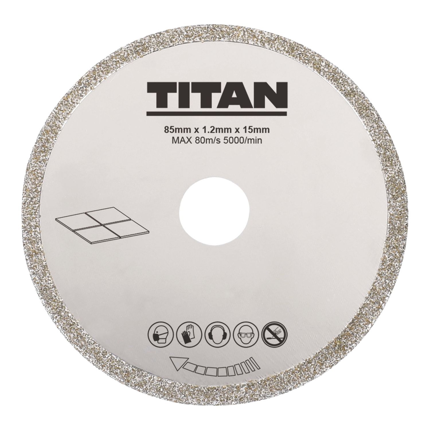 Titan Standard Bore Tile Circular Saw Blade 85mm (207PR)