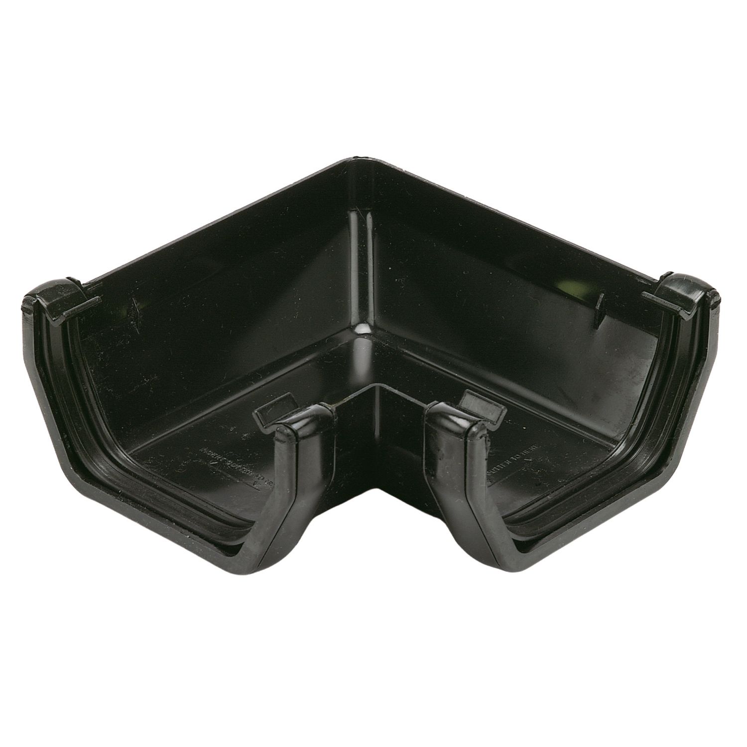 FloPlast uPVC 90° Square Gutter Angle Black 114mm (20922)
