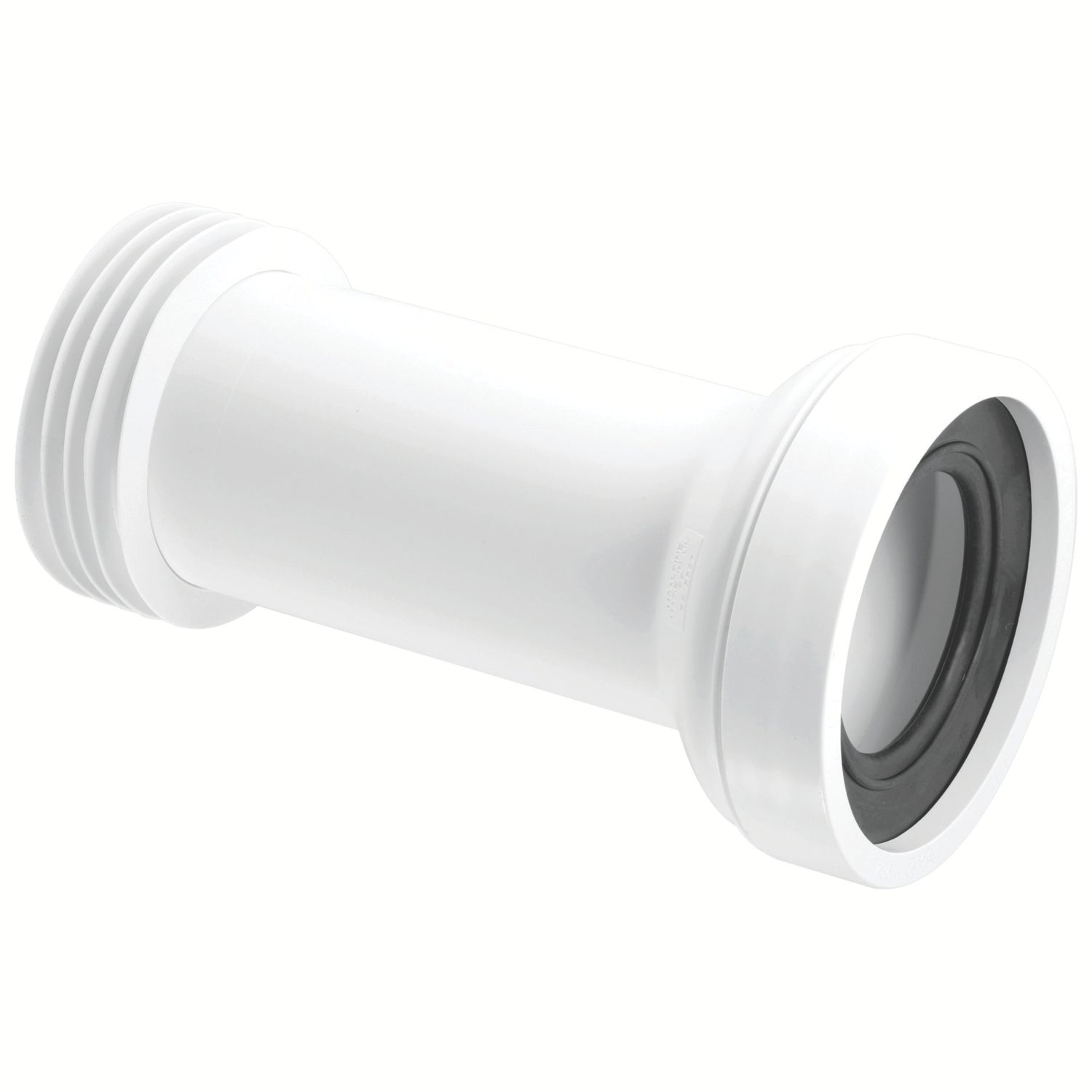 McAlpine Rigid Straight WC Connector White 260mm (209JJ)