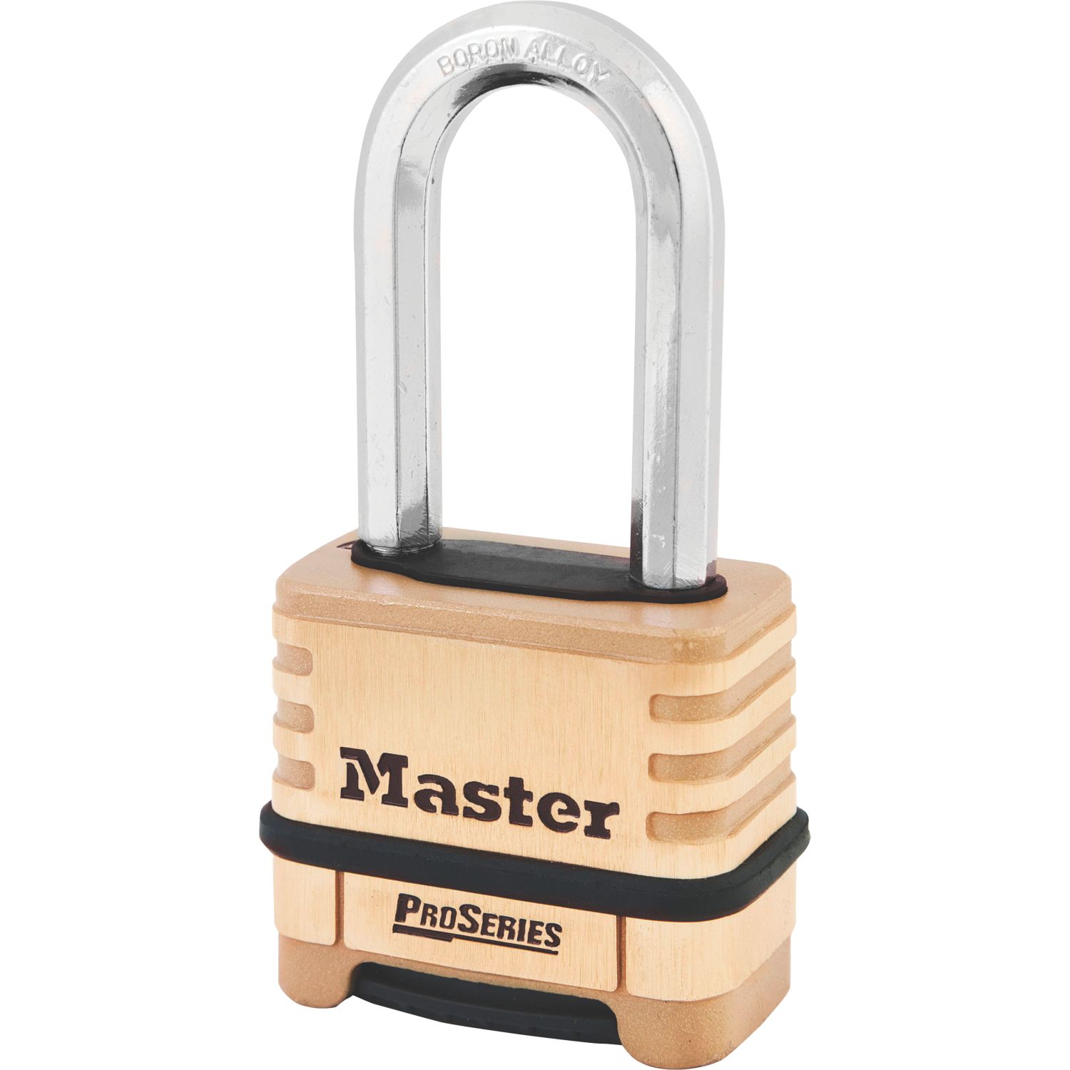 Master Lock 1175DLH Weatherproof Combination Long Shackle Padlock Brass 58mm (210KH)