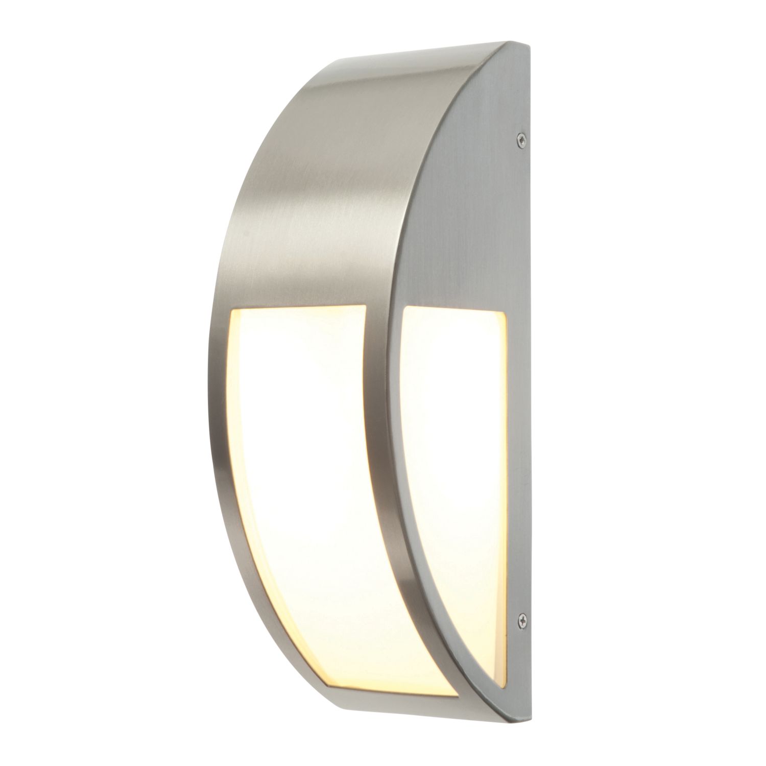 Convex Outdoor Wall Light Brushed Stainless Steel (2114F)