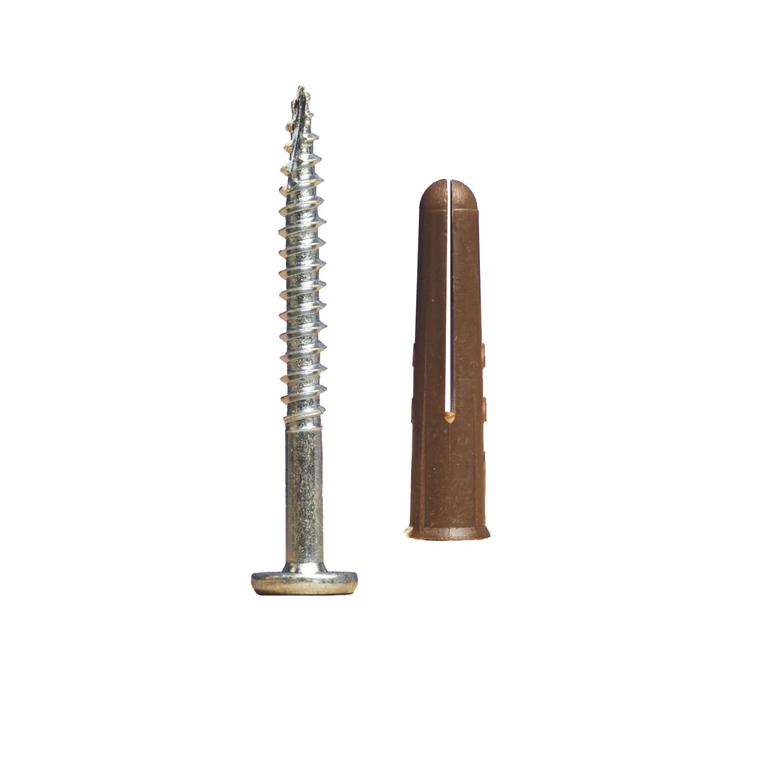 Orbix Combi Tub2 Woodscrews & Brown Wallplugs 7mm x 30mm 150 Pack (211AX)