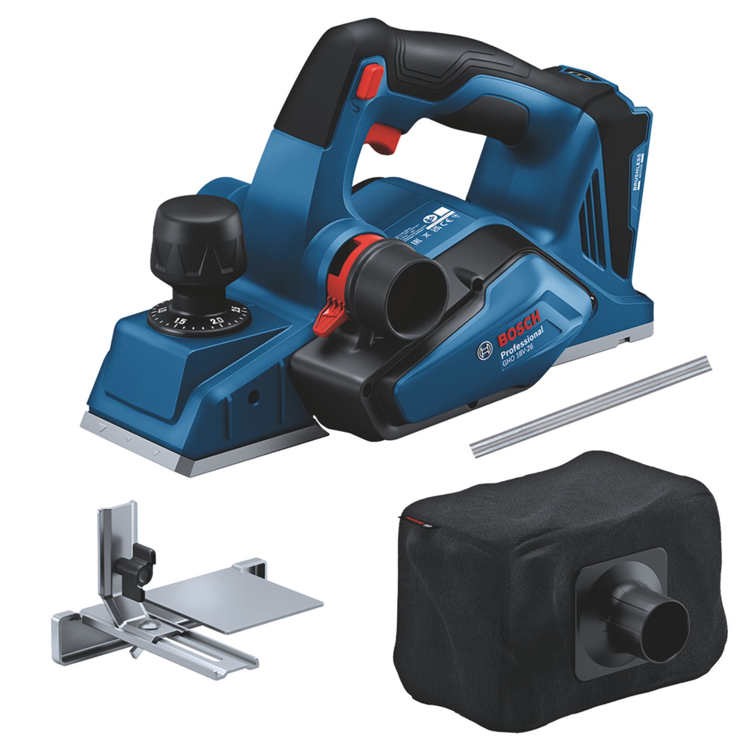 Bosch GHO 18V-26 Professional 18V Li-Ion AMPShare Brushless Cordless Planer - Bare (211CK)