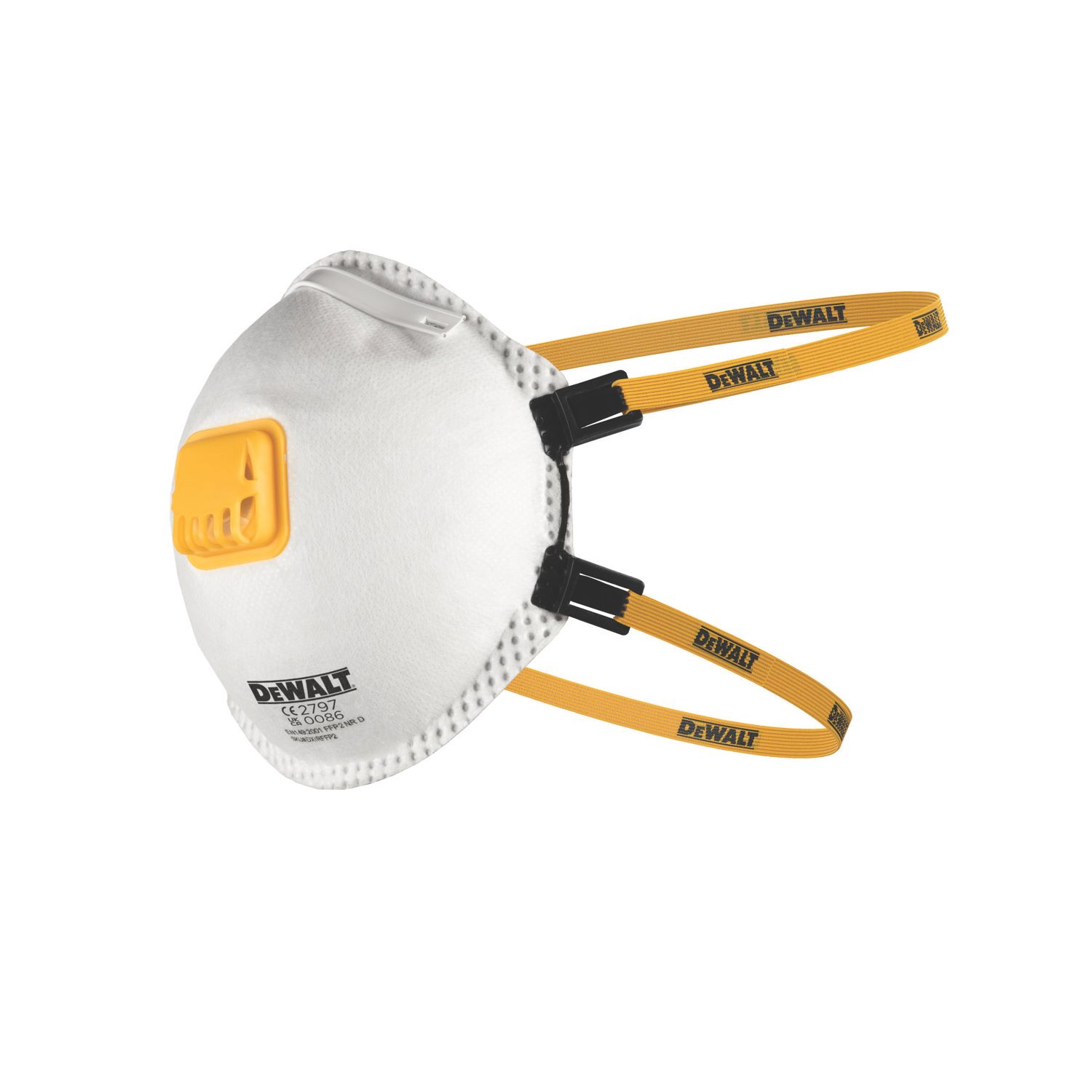DEWALT Moulded FFP2 NR D Valved Disposable Masks P2 10 Pack (211JE)