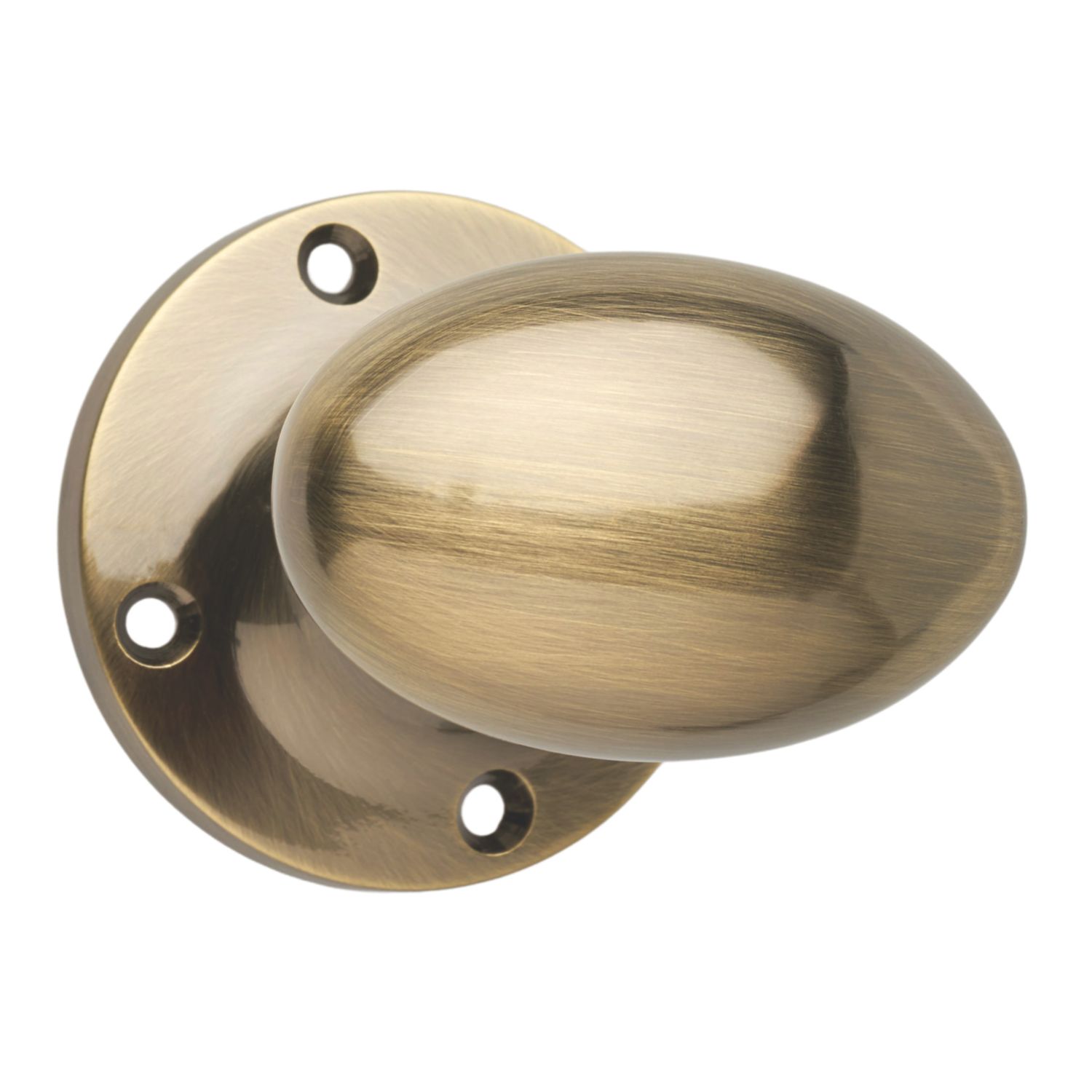 Designer Levers Oval Mortice Door Knob Pair Antique Brass 55mm (211KK)