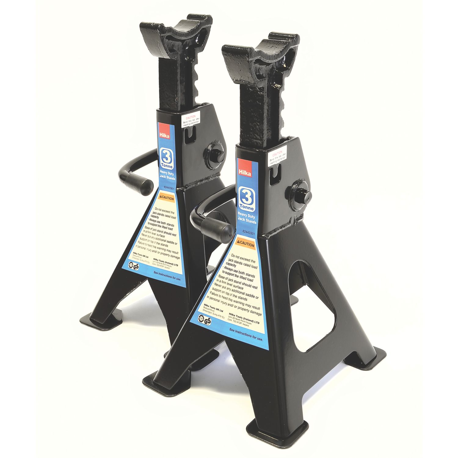 Hilka Pro-Craft 3 Tonne Ratchet Axle Stands (2123J)