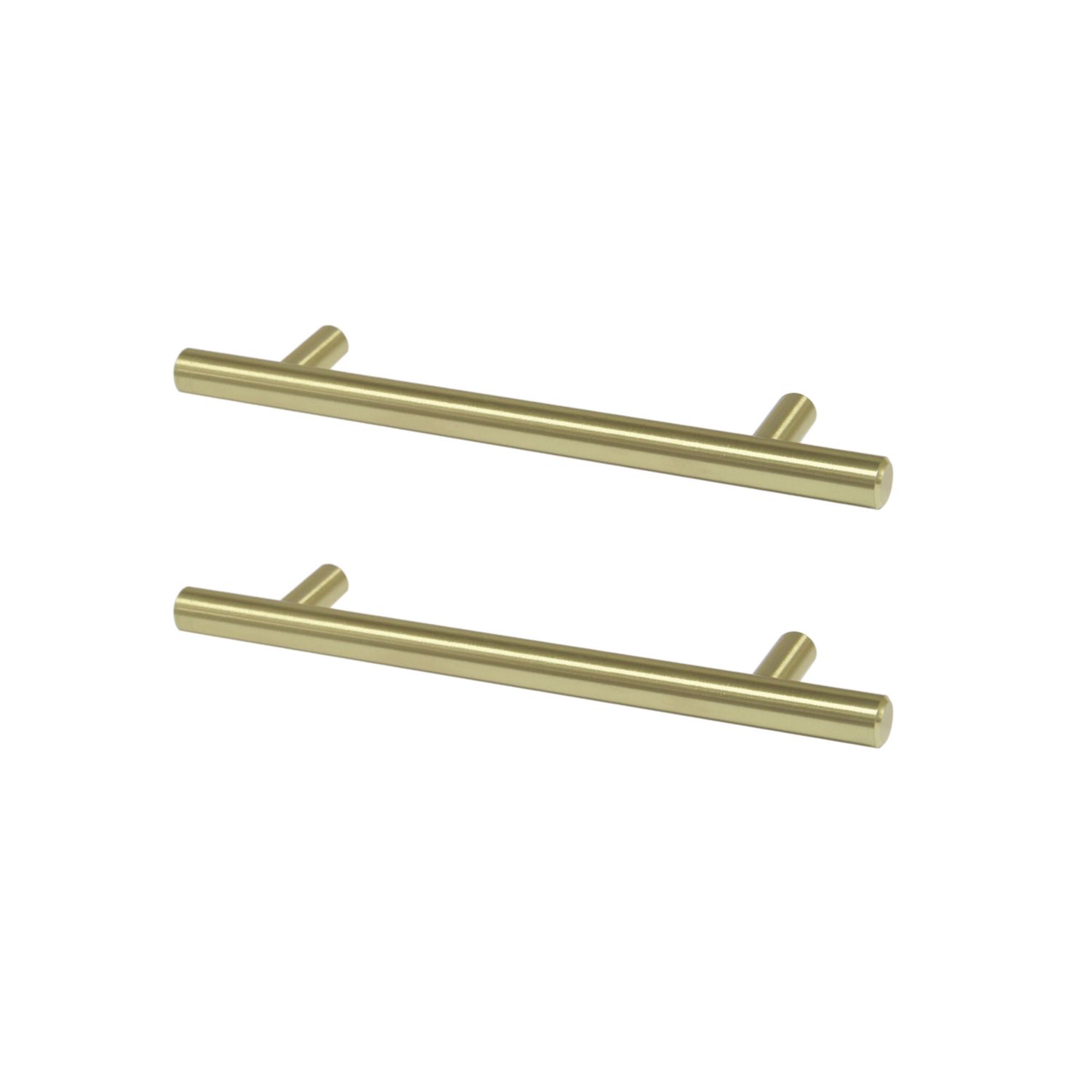 Essentials Annatto Knurled D Handles Brushed Brass 188mm 2 Pieces (212AA)
