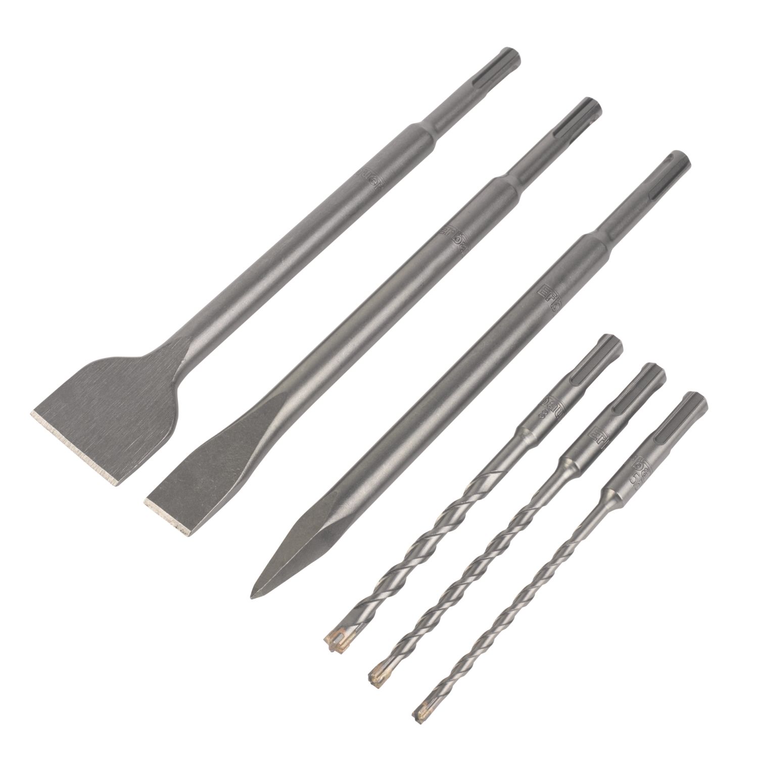 Erbauer Masonry Chisel & Drill Bit Set 6 Pieces (212CA)