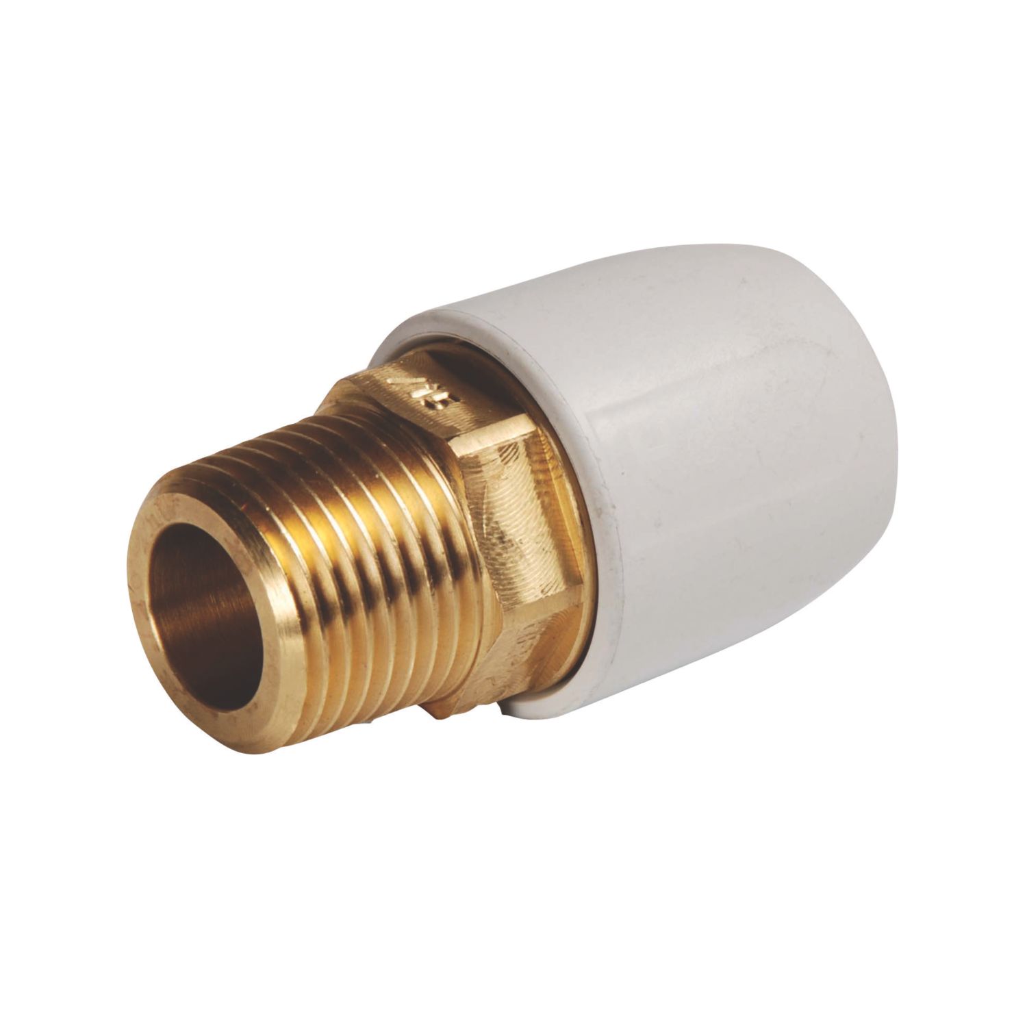 Hep2O Plastic Push-Fit Adapting Male Coupler 10mm x 1/2" (214FJ)