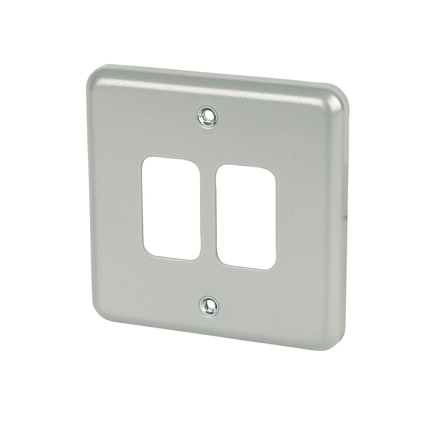 MK Grid Plus 2-Module Grid Faceplate Grey (21599)