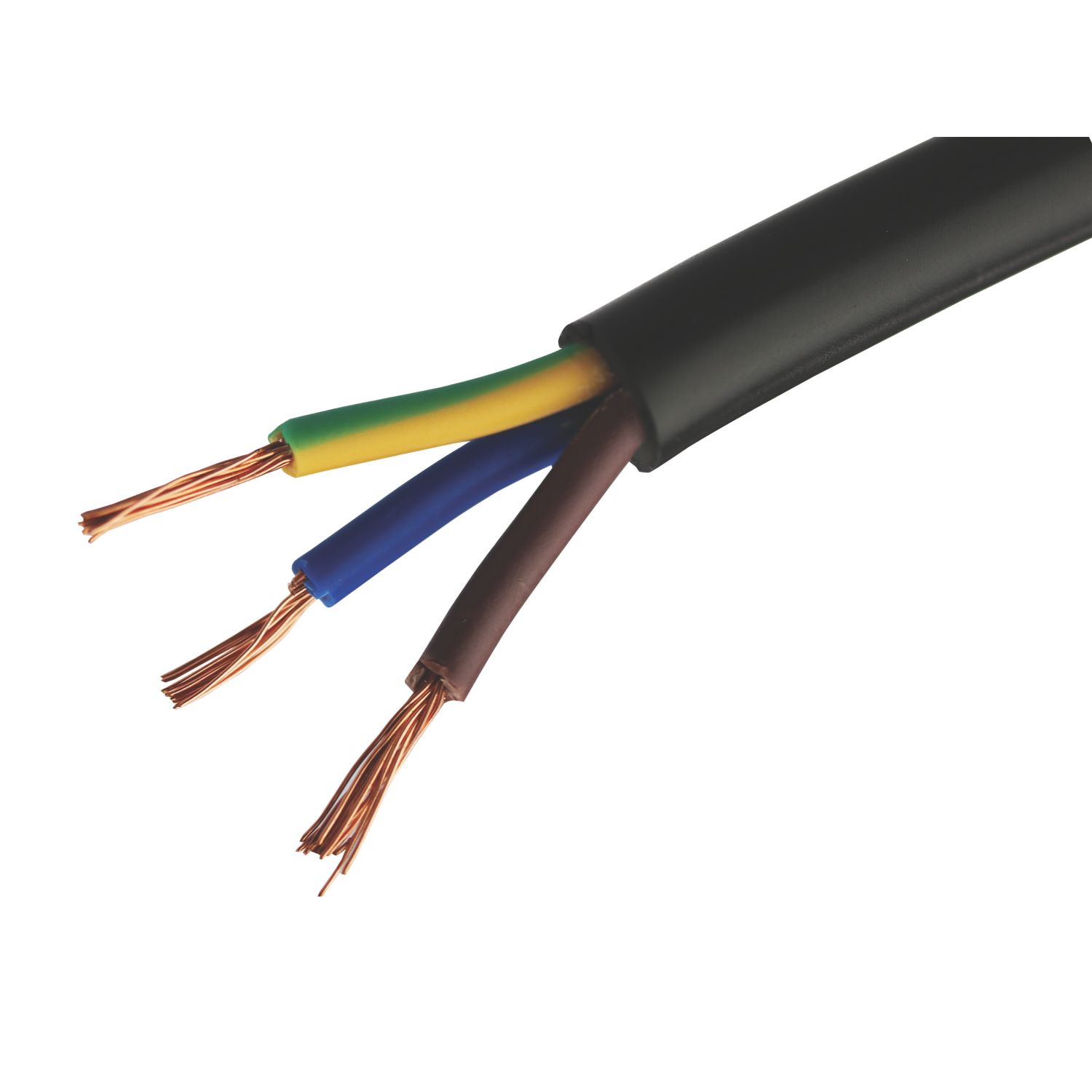 Time 3183Y Black 3-Core 1.0mm² Flexible Cable 10m Coil (215PF)