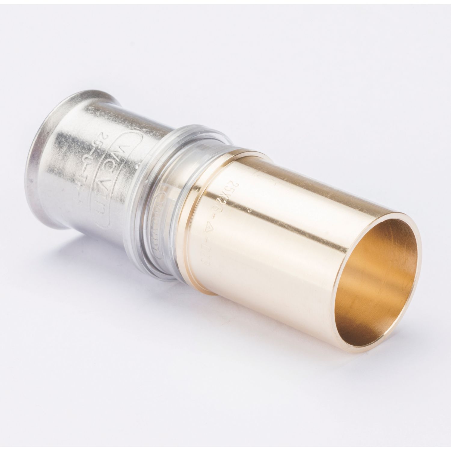 Wavin Tigris Multi-Layer Composite Press-Fit Adapting Coupler to Copper 25mm x 28mm 5 Pack (215RM)