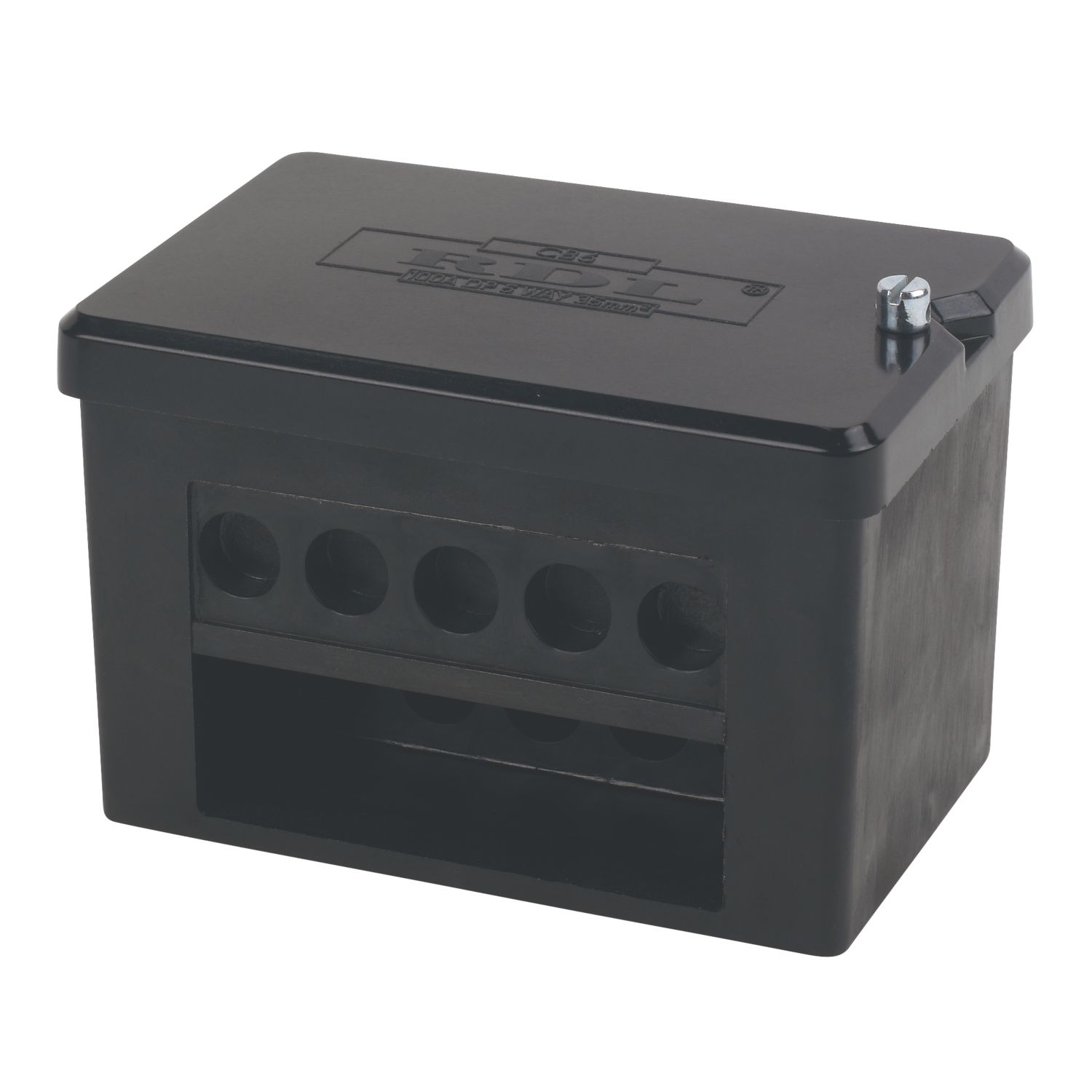 Greenbrook 100A 2 x 5-Way 35mm² Connector Block Black (21791)
