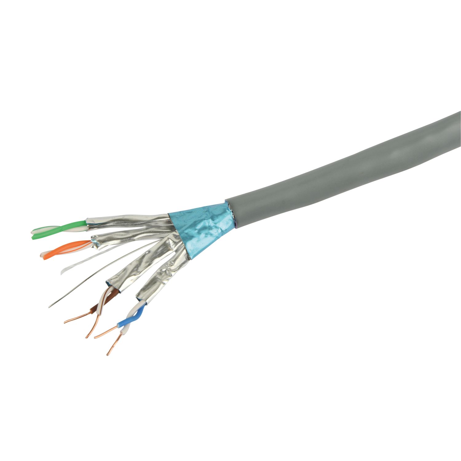 Labgear Cat 6a Blue 8-Pair 8-Core Shielded Ethernet Cable 305m Drum (217CL)