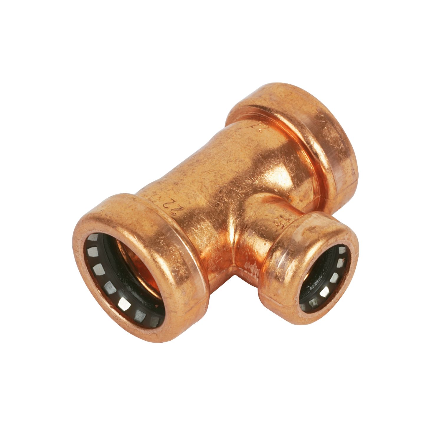 Tectite Sprint Copper Push-Fit Reducing Tee 22mm x 22mm x 15mm (21807)