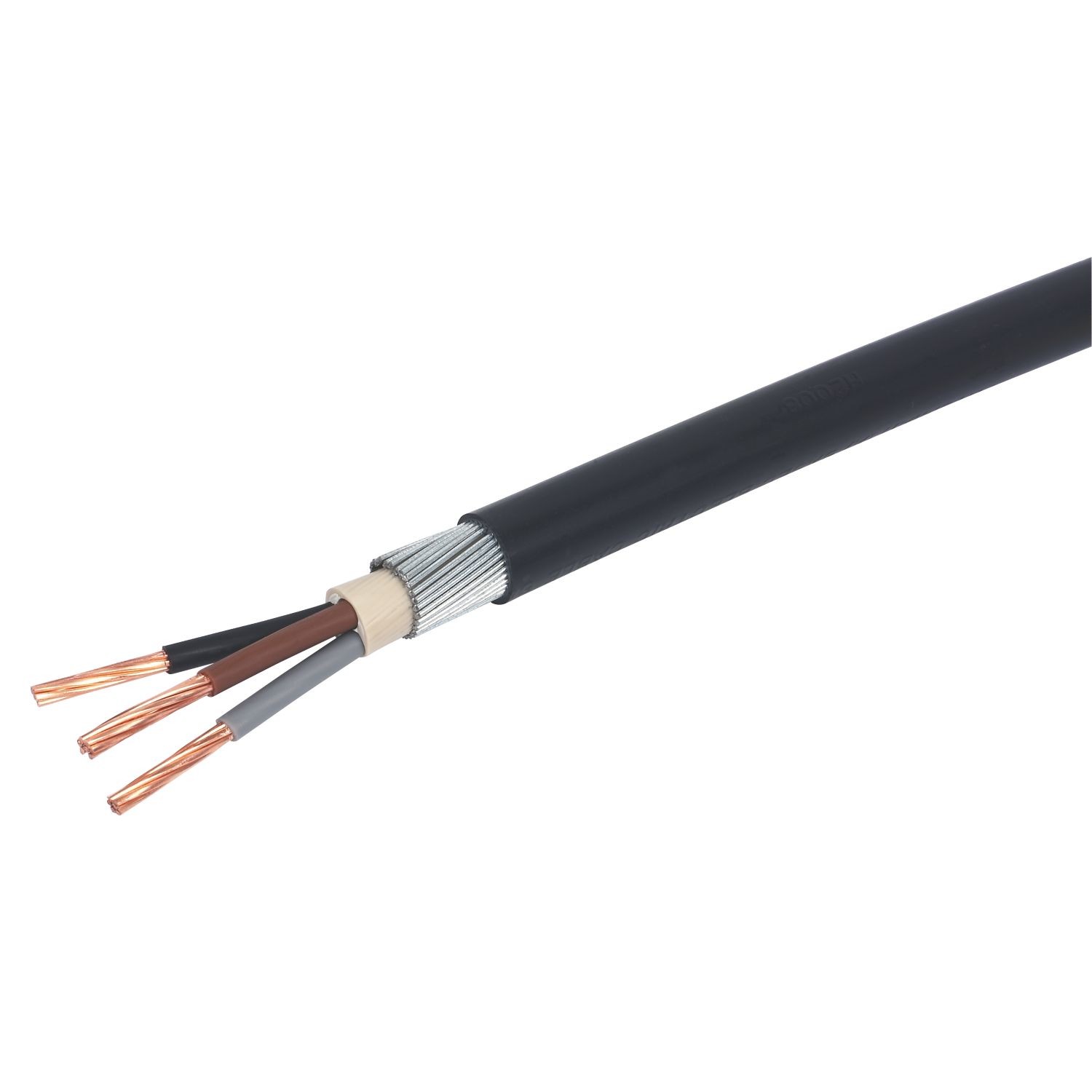 Prysmian 6943X Black 3-Core 10mm² Armoured Cable 25m Drum (21963)