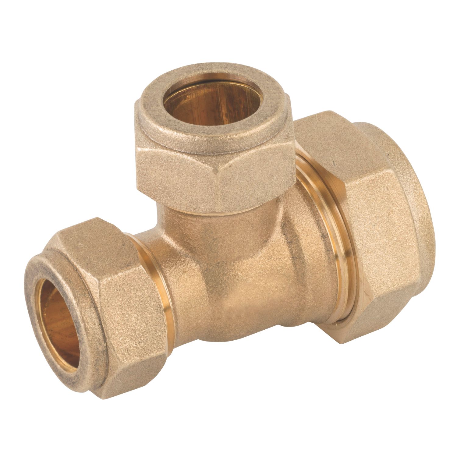 Midbrass Brass Compression Reducing Tee 3/4" x 1/2" x 1/2" (219HP)