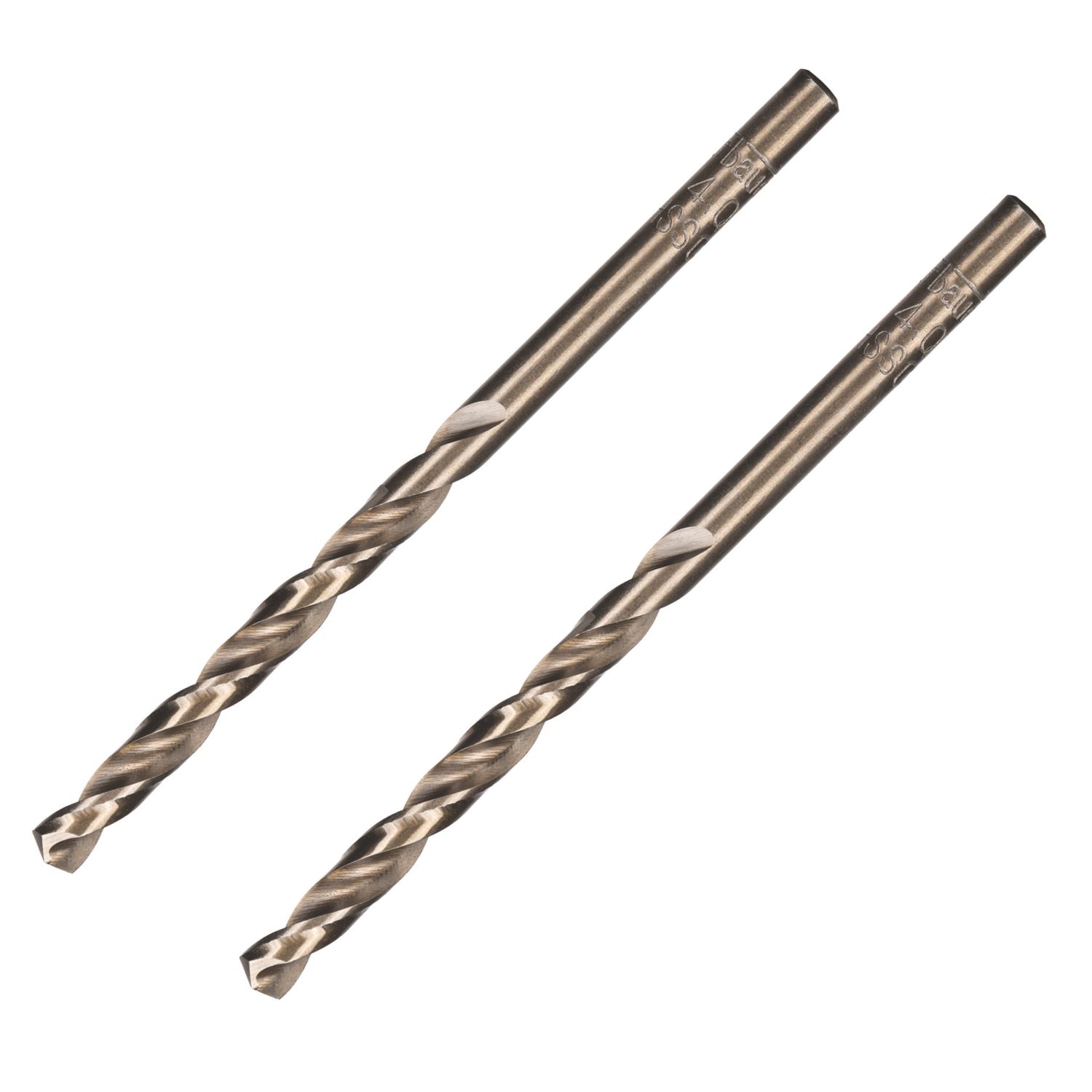 Erbauer Straight Shank Metal Drill Bits 4mm x 75mm 2 Pack (219JL)
