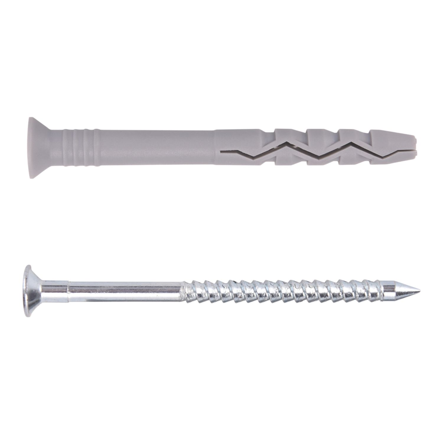 Easyfix Nylon & Steel Countersunk Head Hammer Fixings 6mm x 60mm 20 Pack (220YY)