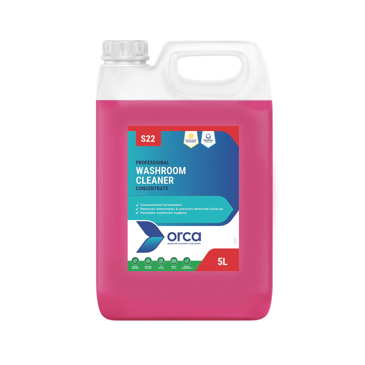 Orca S22 Washroom Cleaner Concentrate 5Ltr (221CH)