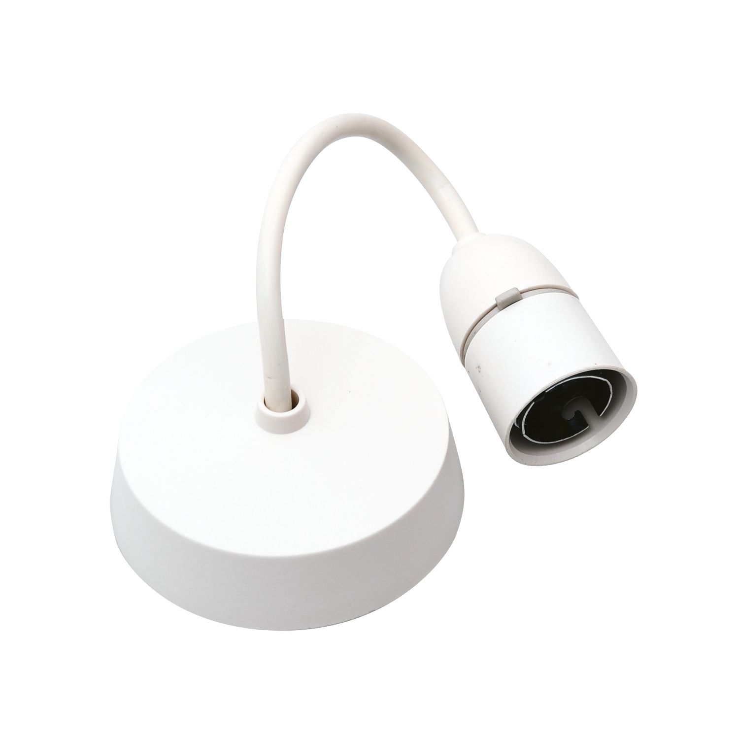 British General 6" Pendant Set Light Fitting B22 White 3" (22210)