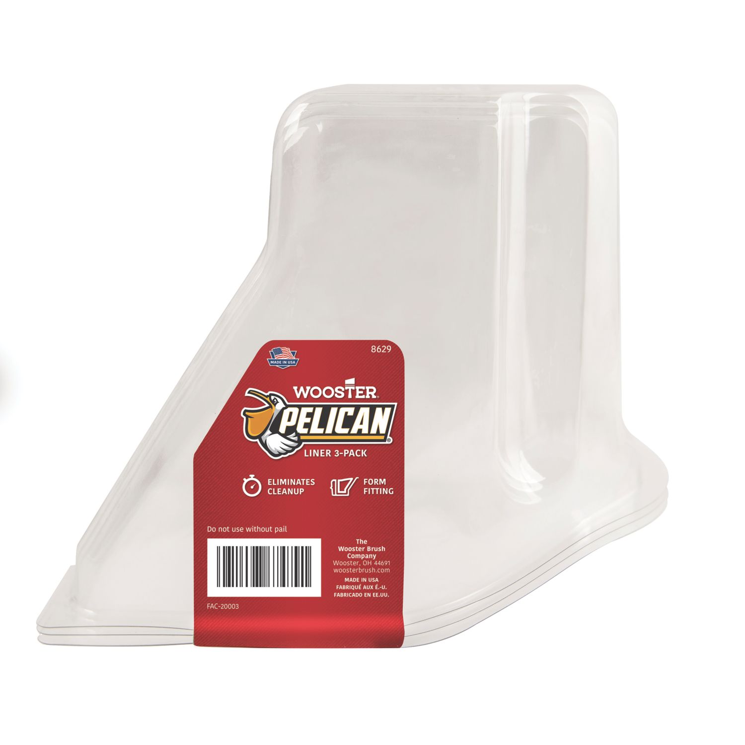 Wooster Pelican Hand-Held Paint Scuttle Inserts 0.95Ltr 3 Pack (2229G)