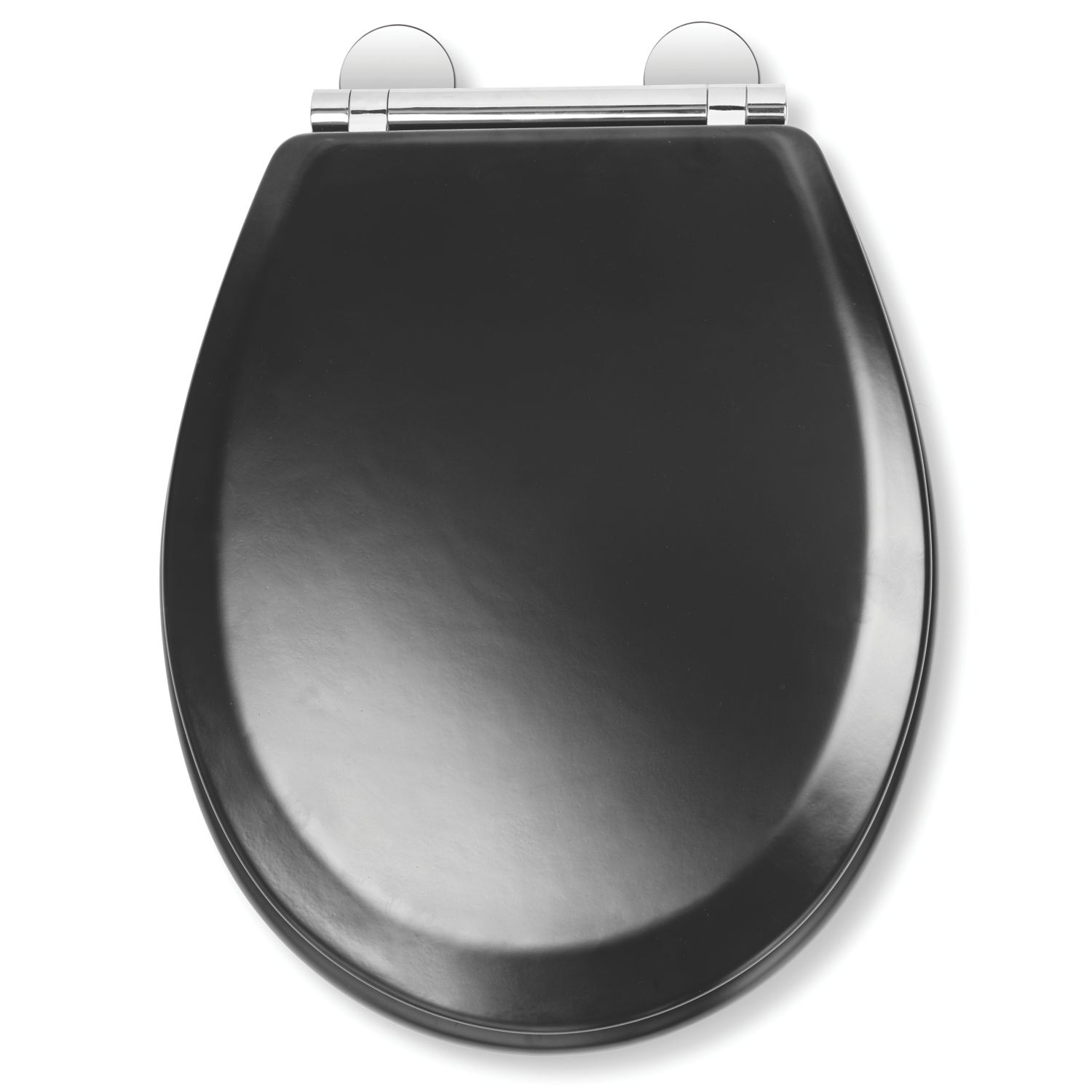 Croydex Lene Soft-Close with Quick-Release Toilet Seat Moulded Wood Black (222KK)