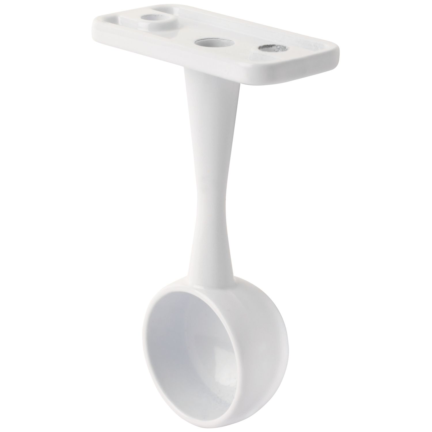 Smith & Locke End Support Brackets White 19mm 2 Pack (223HH)